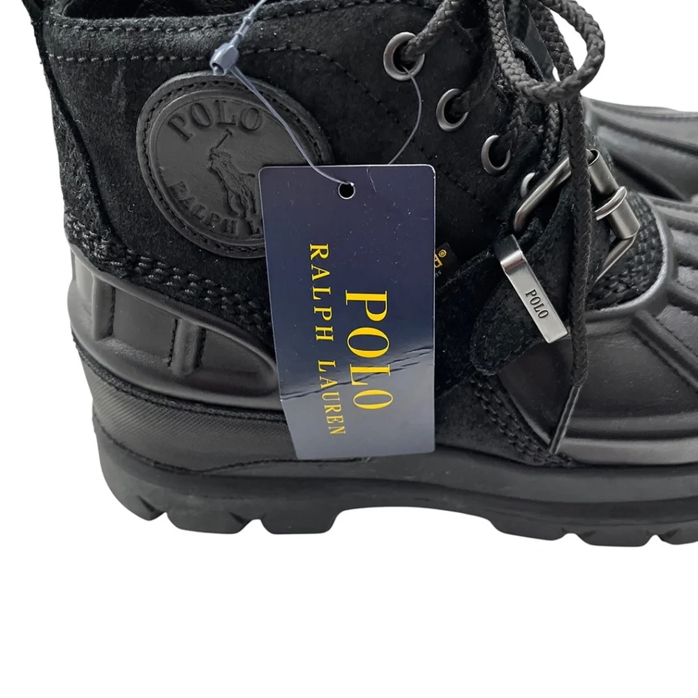 Polo Ralph Lauren Men’s Oslo Low Boot Leather & Suede Black 7D